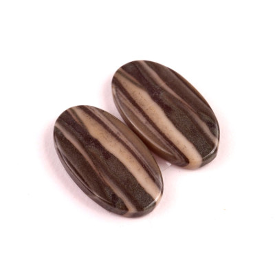 kabošony páry Silver Leaf Jasper č.P523 (24x14x4mm)