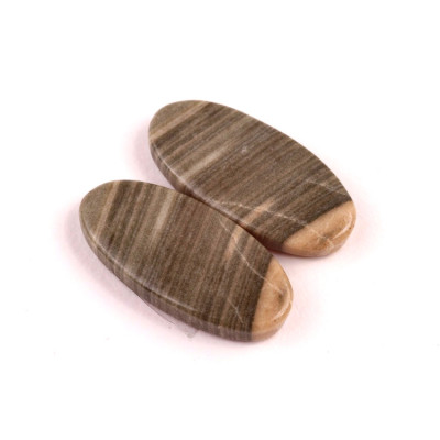 kabošony páry Silver Leaf Jasper č.P528 (26x13x4mm)