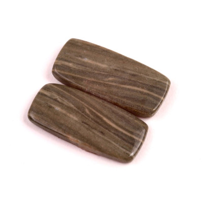 kabošony páry Silver Leaf Jasper č.P530 (28x13x4mm)