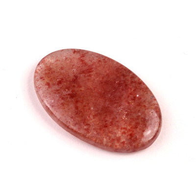 Kabošon Strawberry quartz č.613 (36x22x5mm)