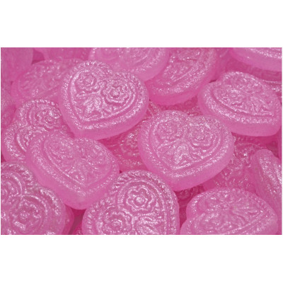 Korálky Srdíčka s květy č.5330 (17x17mm)