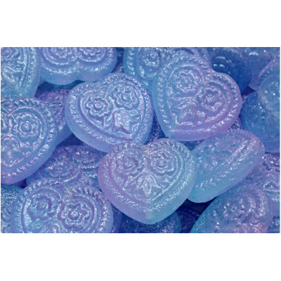 Korálky Srdíčka s květy č.5331 (17x17mm)