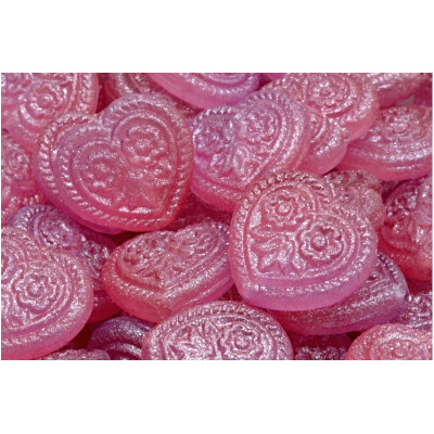 Korálky Srdíčka s květy č.5334 (17x17mm)