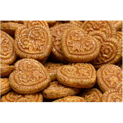 Korálky Srdíčka s květy č.5343 (17x17mm)