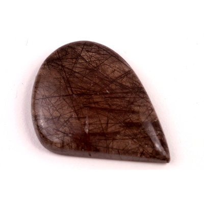 Kabošon Black Rutile č.4127 (33x27x6mm)