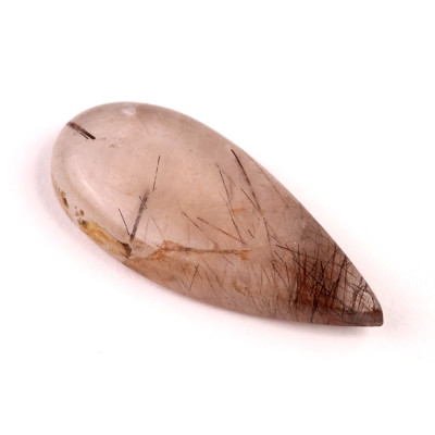 Kabošon Black Rutile č.4140 (42x18x7mm)