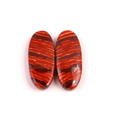 Kabošony páry Snake skin jasper č.P8 (29x12x4mm)