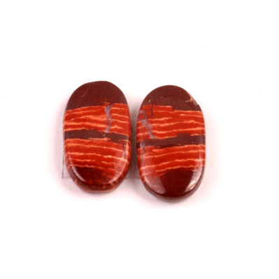 Kabošony páry Snake skin jasper č.P16 (23x13x4mm)