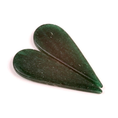 Kabošony páry Green Aventurine č.P542 (44x16x3mm)