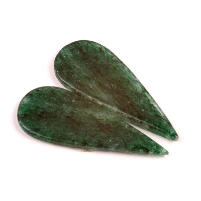 Kabošony páry Green Aventurine č.P543 (48x19x4mm)