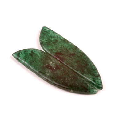 Kabošony páry Green Aventurine č.P544 (47x13x3mm)