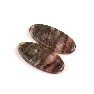 Kabošony páry Green Aventurine č.P547 (31x14x4mm)