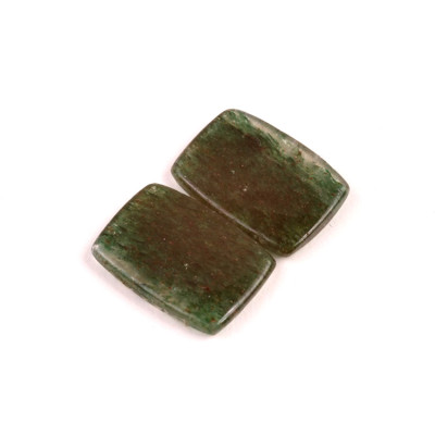 Kabošony páry Green Aventurine č.P548 (21x14x3mm)