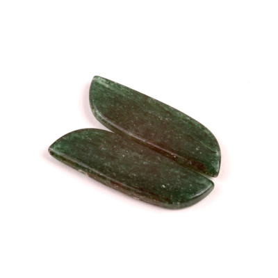 Kabošony páry Green Aventurine č.P549 (34x11x3mm)