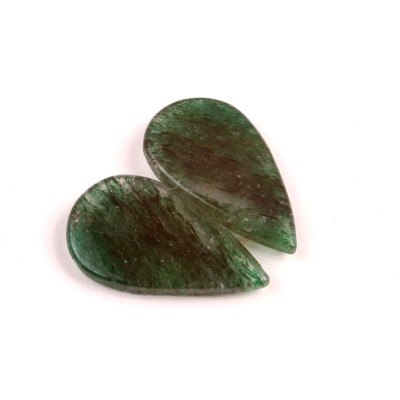 Kabošony páry Green Aventurine č.P550 (29x17x4mm)