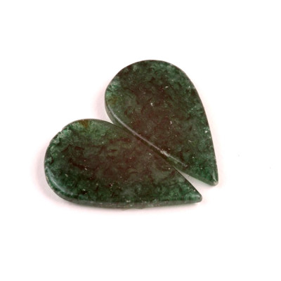 Kabošony páry Green Aventurine č.P552 (32x19x4mm)
