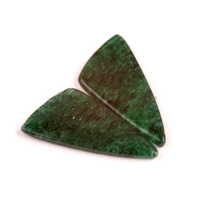 Kabošony páry Green Aventurine č.P553 (39x18x3mm)