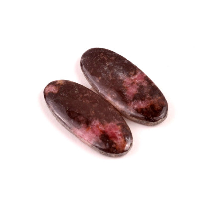 Kabošony páry Rhodonit č.P606 (29x12x4mm)