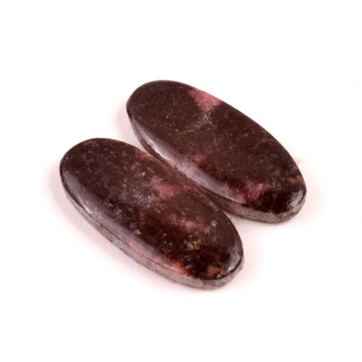 Kabošony páry Rhodonit č.P610 (31x14x5mm)