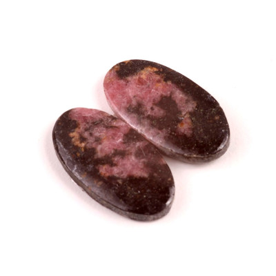 Kabošony páry Rhodonit č.P611 (28x15x4mm)