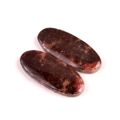 Kabošony páry Rhodonit č.P612 (32x13x4mm)