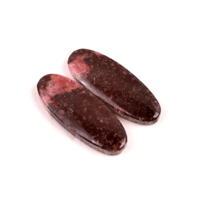 Kabošony páry Rhodonit č.P619 (30x11x4mm)