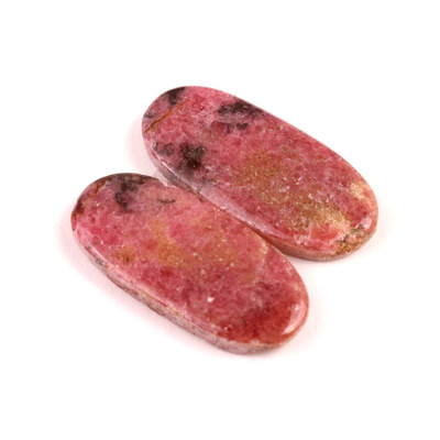 Kabošony páry Rhodonit č.P622 (32x14x4mm)