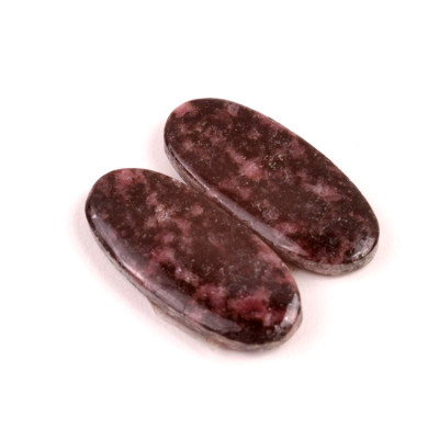 Kabošony páry Rhodonit č.P623 (31x14x5mm)