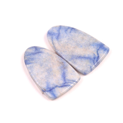 Kabošony páry Dumortierite Quartz č.P627 (30x19x4mm)