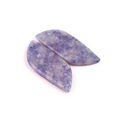 Kabošony páry Dumortierite Quartz č.P632 (34x13x4mm)