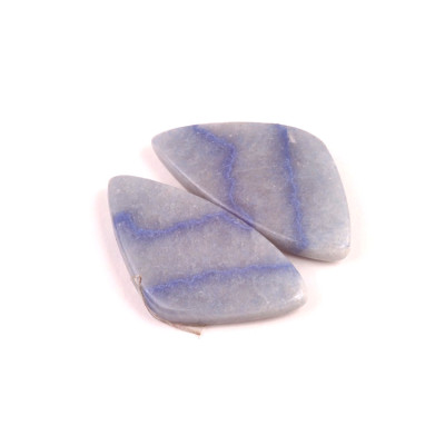 Kabošony páry Dumortierite Quartz č.P636 (31x16x4mm)