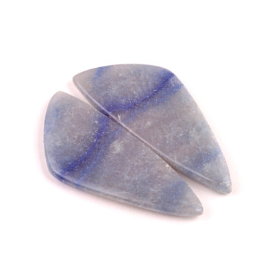 Kabošony páry Dumortierite Quartz č.P640 (43x17x4mm)