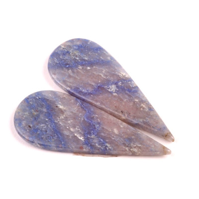 Kabošony páry Dumortierite Quartz č.P641 (46x18x4mm)