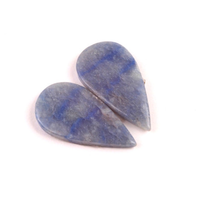 Kabošony páry Dumortierite Quartz č.P647 (27x14x4mm)