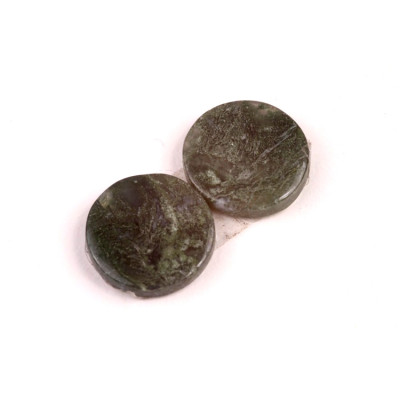 Kabošony páry Moss Quartz č.P661 (16x3mm)