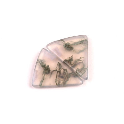 Kabošony páry Moss Quartz č.P666 (23x16x3mm)