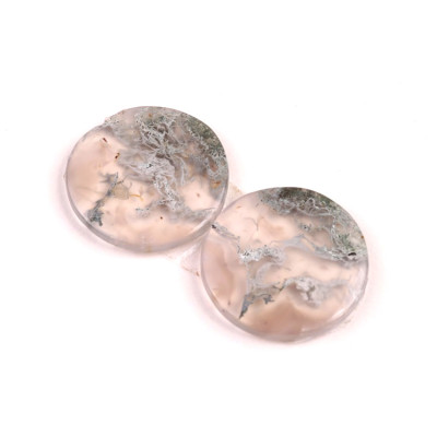 Kabošony páry Moss Quartz č.P668 (19x3mm)