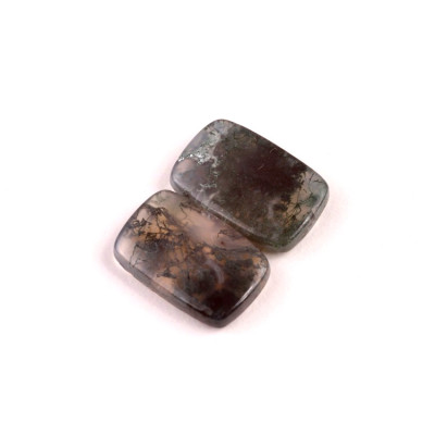 Kabošony páry Moss Quartz č.P670 (17x11x4mm)