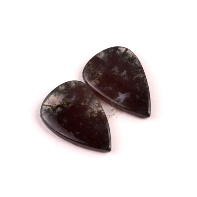 Kabošony páry Moss Quartz č.P672 (21x15x3mm)