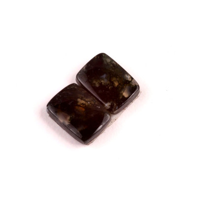 Kabošony páry Moss Quartz č.P659 (14x10x4mm)