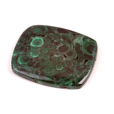 Kabošon Malachite Druzy č.4700 (46x39x5mm)