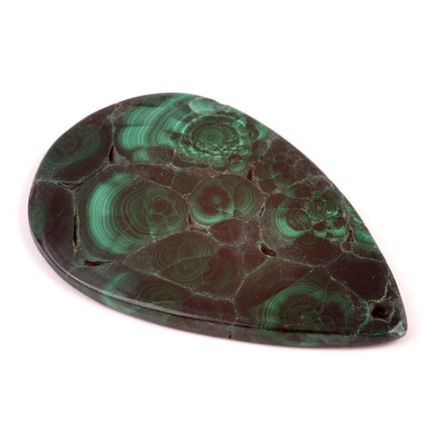 Kabošon Malachite Druzy č.4703 (69x45x5mm)