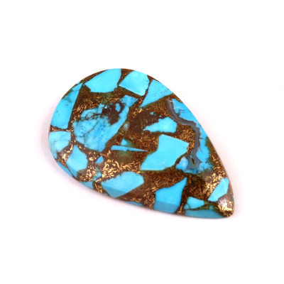 Kabošon Rekonstruovaný Tyrkys č.4894 (40x26x6mm)