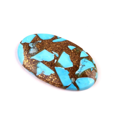 Kabošon Rekonstruovaný Tyrkys č.4896 (39x23x5mm)