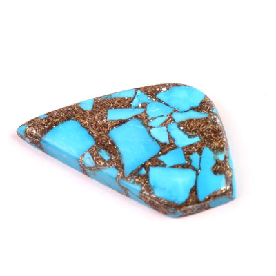 Kabošon Rekonstruovaný Tyrkys č.4901 (45x27x6mm)