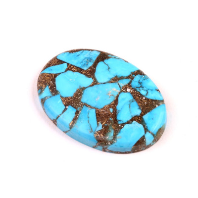 Kabošon Rekonstruovaný Tyrkys č.4905 (38x27x5mm)