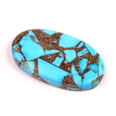 Kabošon Rekonstruovaný Tyrkys č.4912 (42x23x6mm)