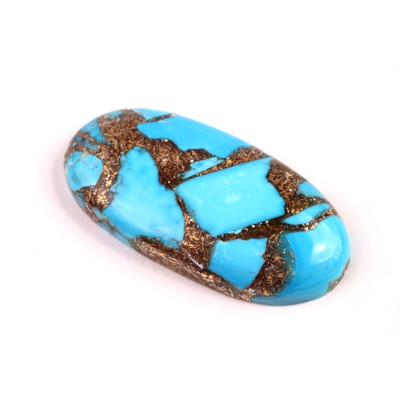 Kabošon Rekonstruovaný Tyrkys č.4913 (36x18x6mm)