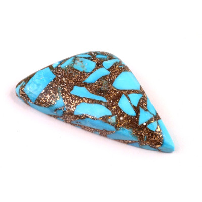 Kabošon Rekonstruovaný Tyrkys č.4915 (40x20x6mm)