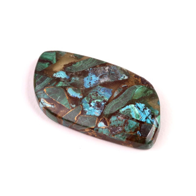 Kabošon Rekonstruovaný Malachit  č.4917 (41x23x6mm)